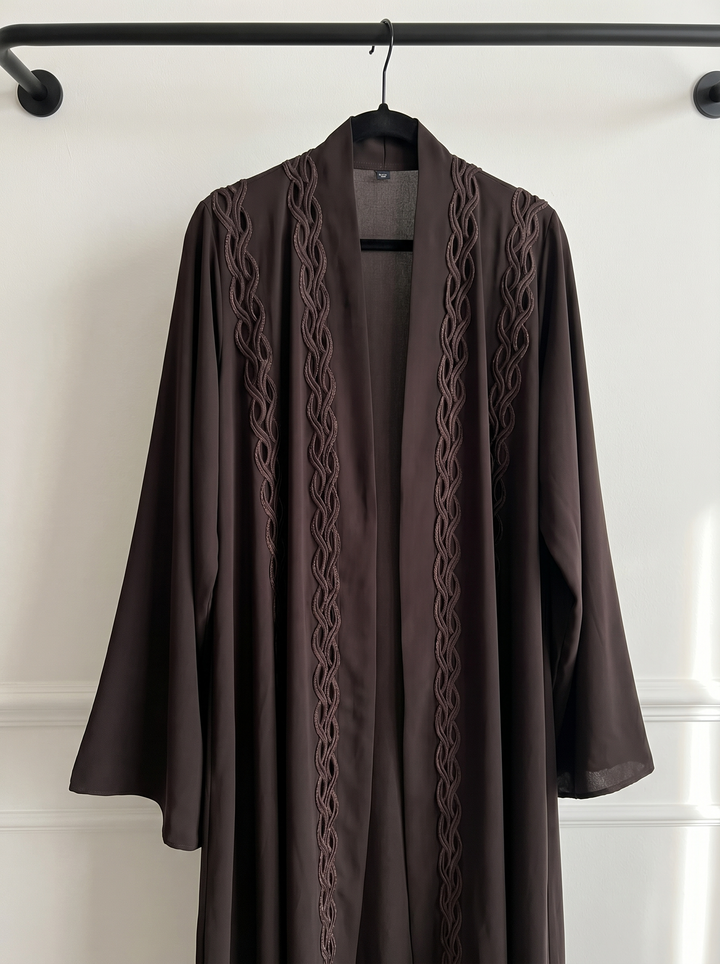 Espresso abaya - hanger product shot