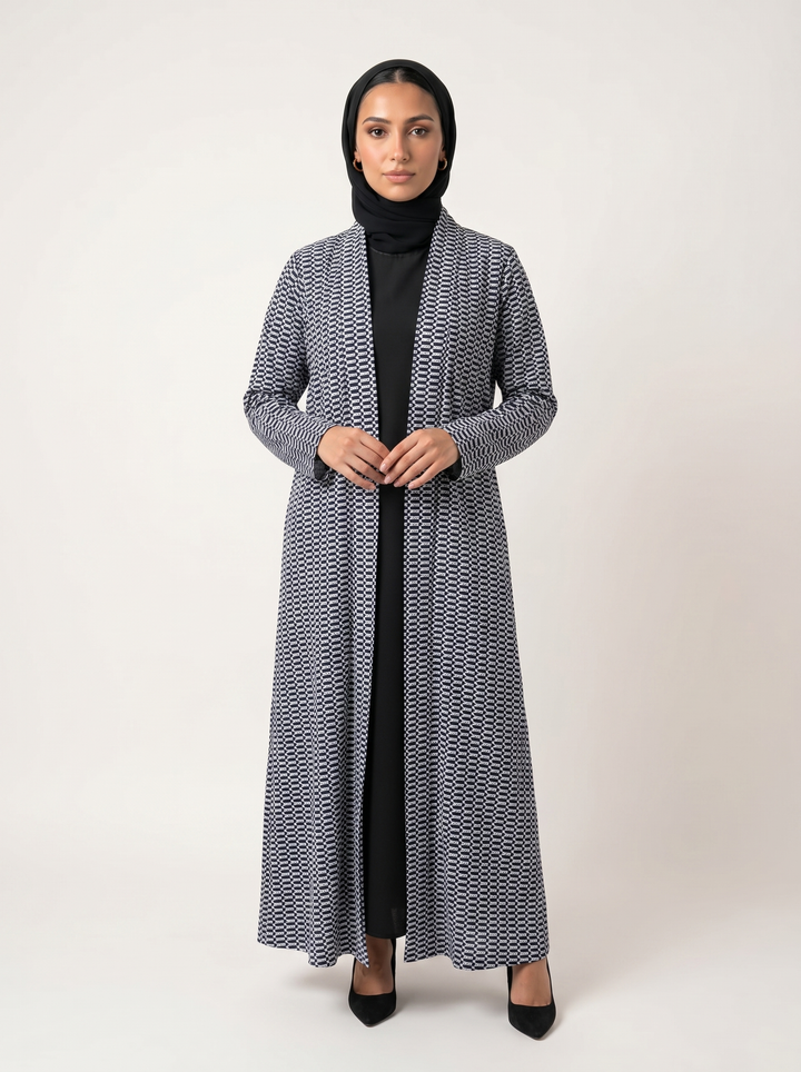 Midnight Thread abaya - bust shot with hijab