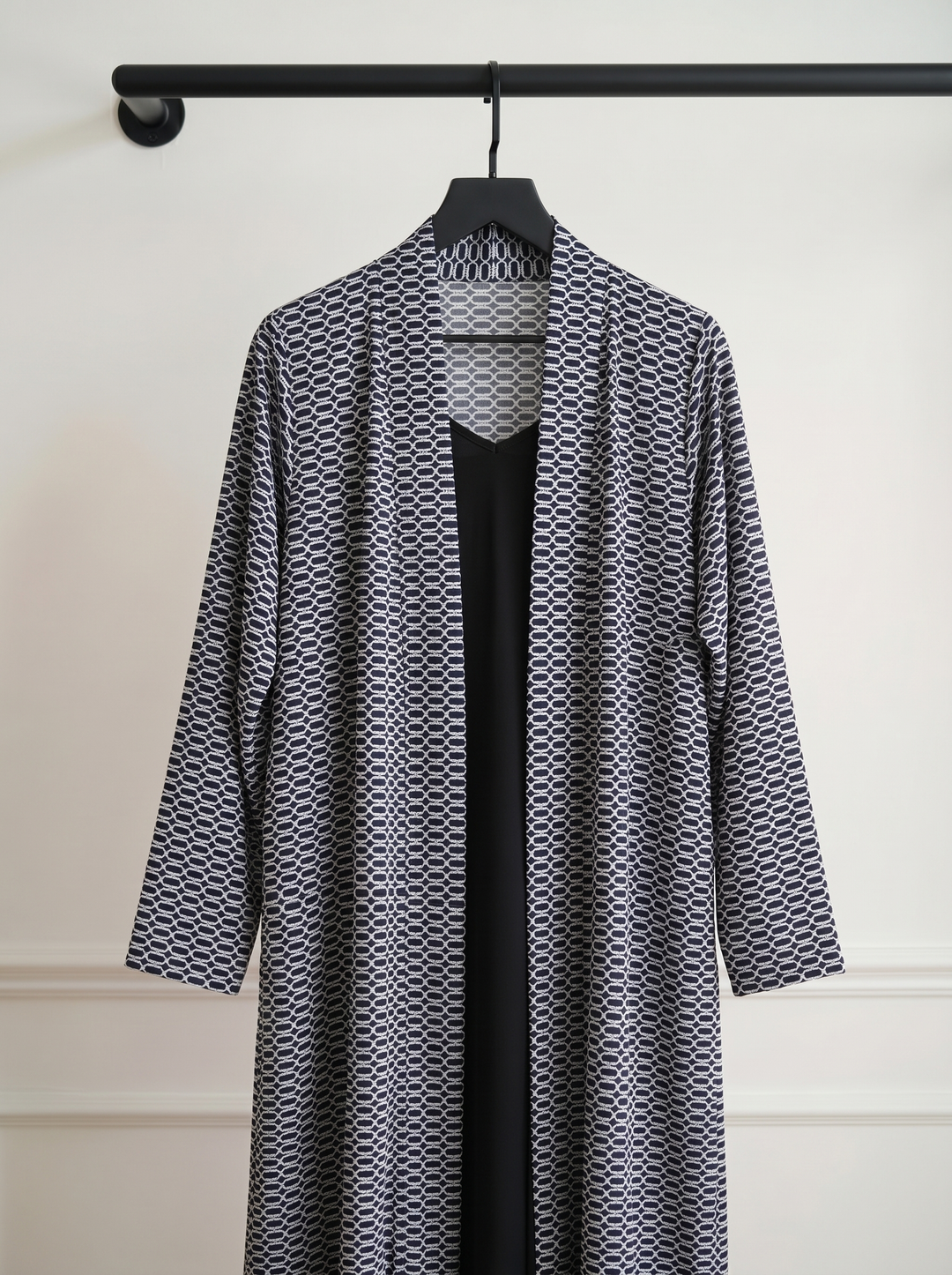 Midnight Thread abaya - hanger product shot