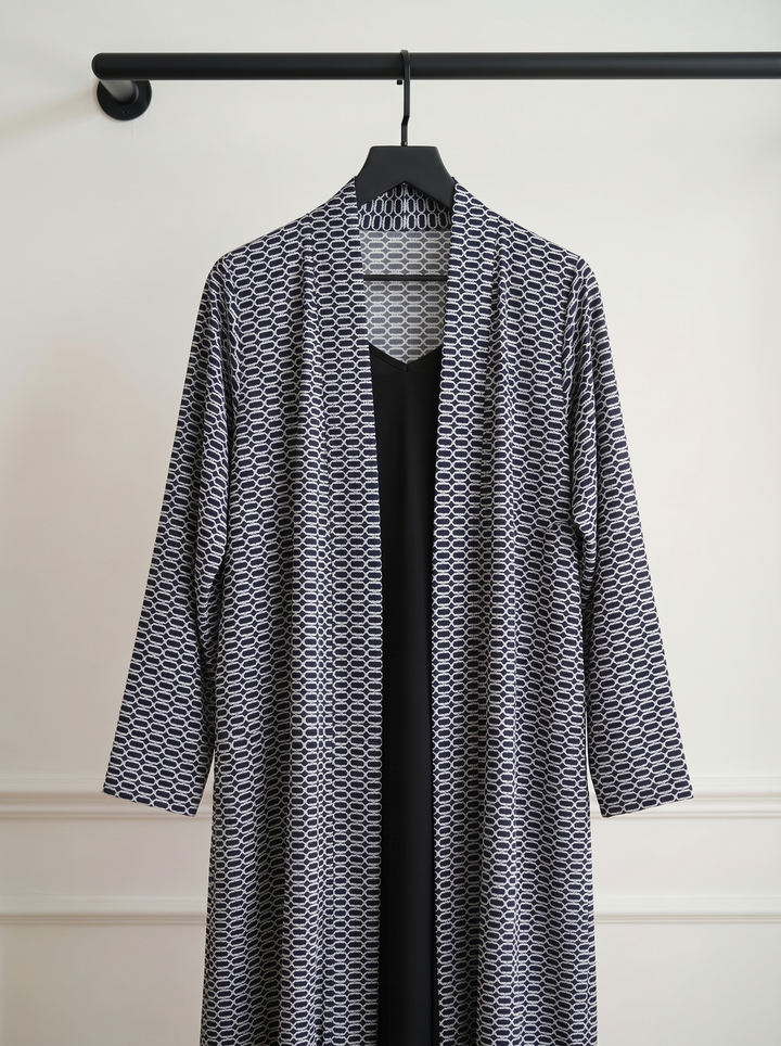 Midnight Thread abaya - hanger product shot