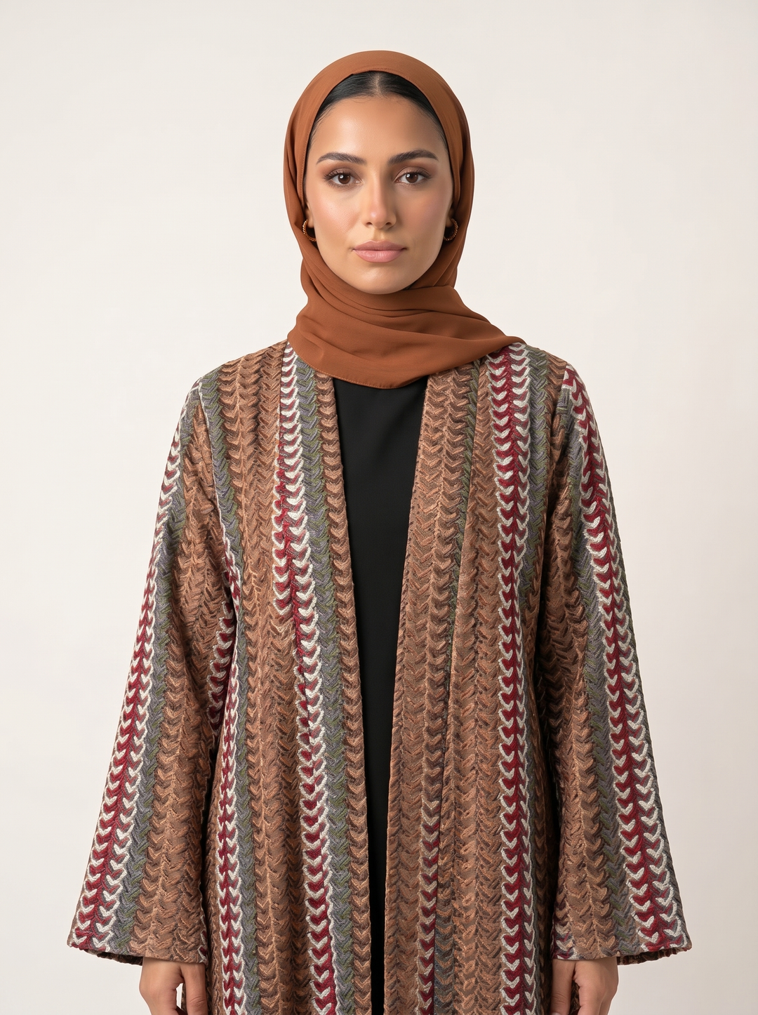 Sienna Stride abaya - bust shot with hijab