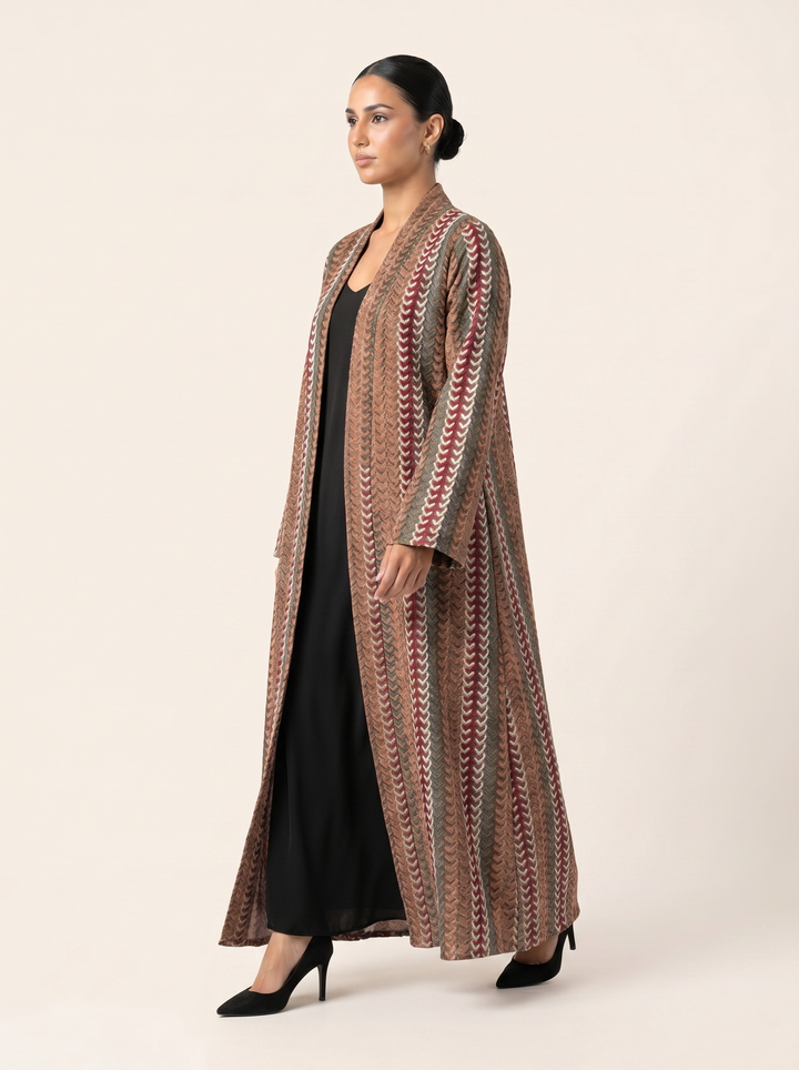 Sienna Stride abaya - walking shot without hijab